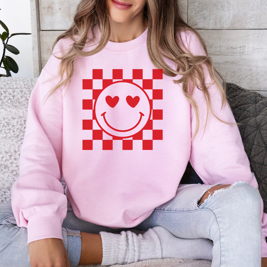 Retro Smiley Valentine Crewneck