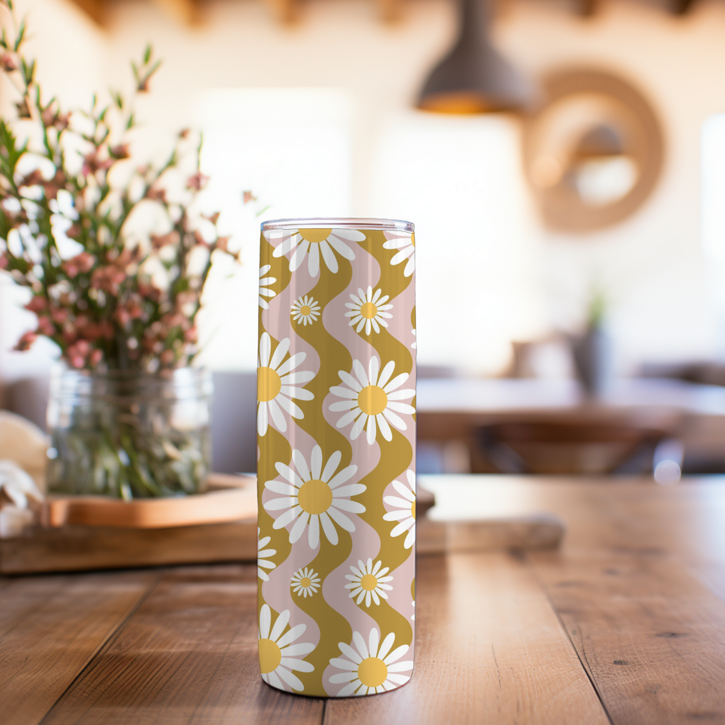 Retro Flower Tumbler